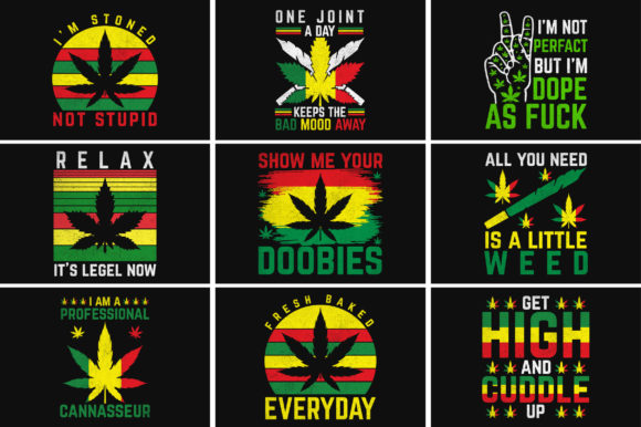 A Bold Graphics Bundle for Crafting Cannabis-Themed Products