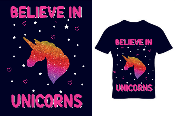 A Graphic Design Asset for Crafts: The Unicorn T-Shirt Design Review