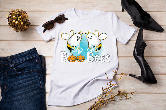 A Halloween Graphic Asset: Boo Bees for Crafts & Merchandise