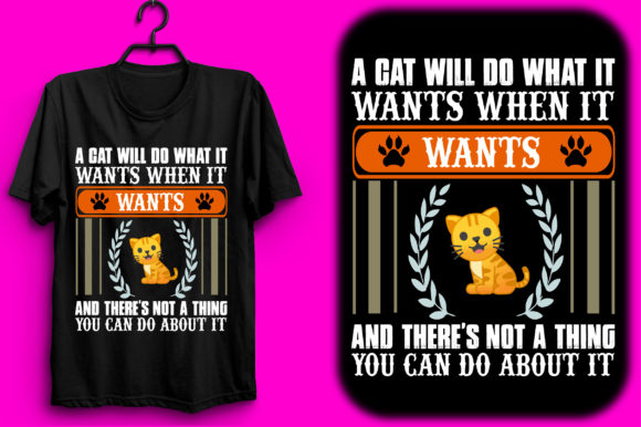 A Playful Cat Graphic for T-Shirt Designs & Creative Projects