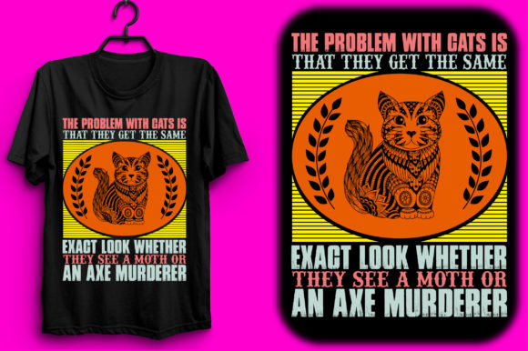 A Playful Design for Cat-Loving T-Shirt Graphics