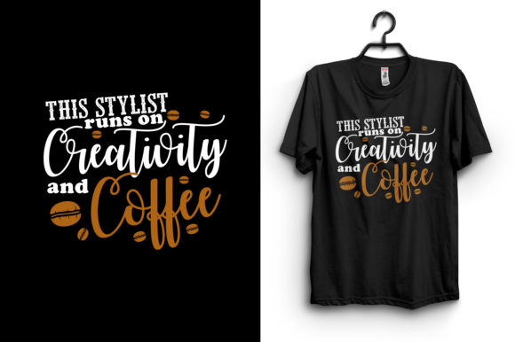 A Stylish Coffee Graphic for T-Shirts & Craft Projects