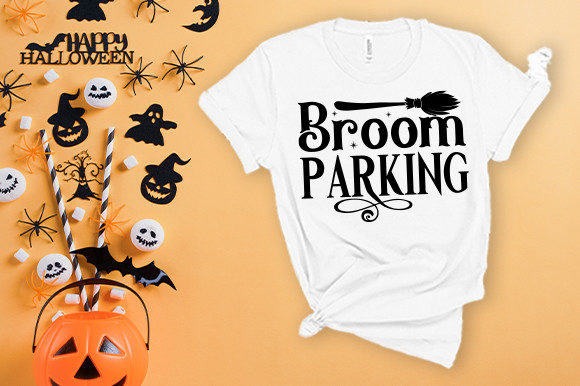 Crafting a Halloween Graphic: The Broom Parking SVG Design