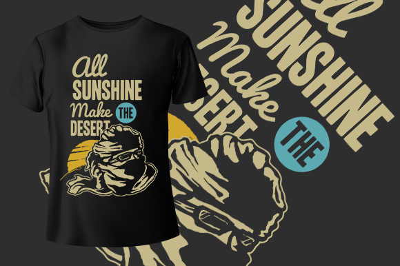 The Desert T-Shirt Design: A Graphic Asset for Brand Packaging