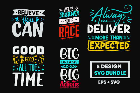 Typography Lettering T Shirt Design 5 for Graphics & Crafts Brands